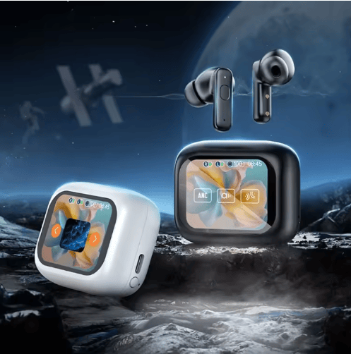 🚀 AI Translation Headphones – HD Color Screen & Intelligent Noise Reduction