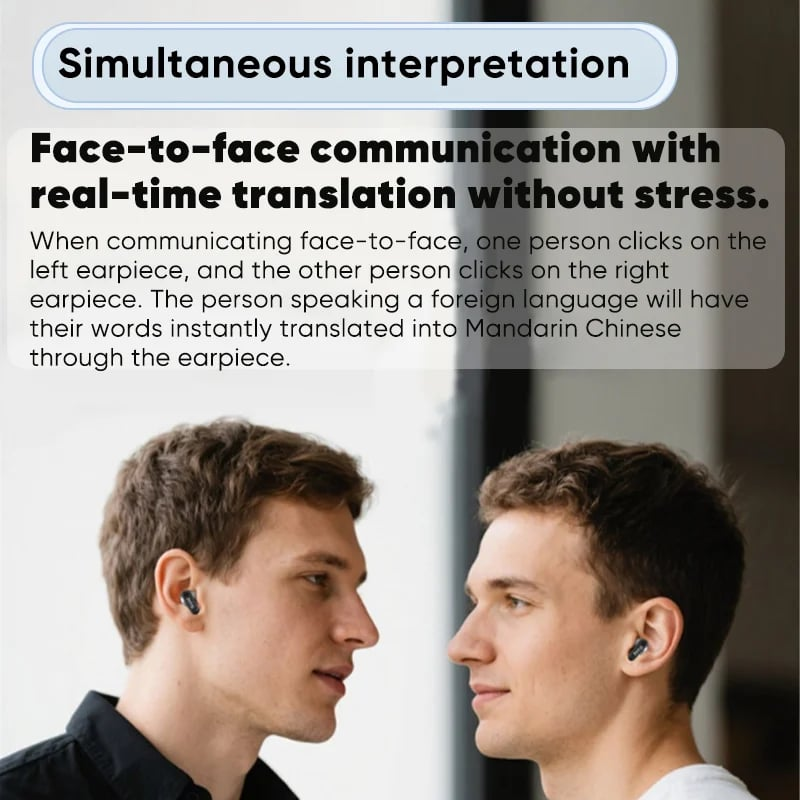🚀 AI Translation Headphones – HD Color Screen & Intelligent Noise Reduction